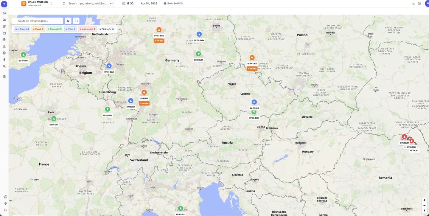 Truck fleet management software
