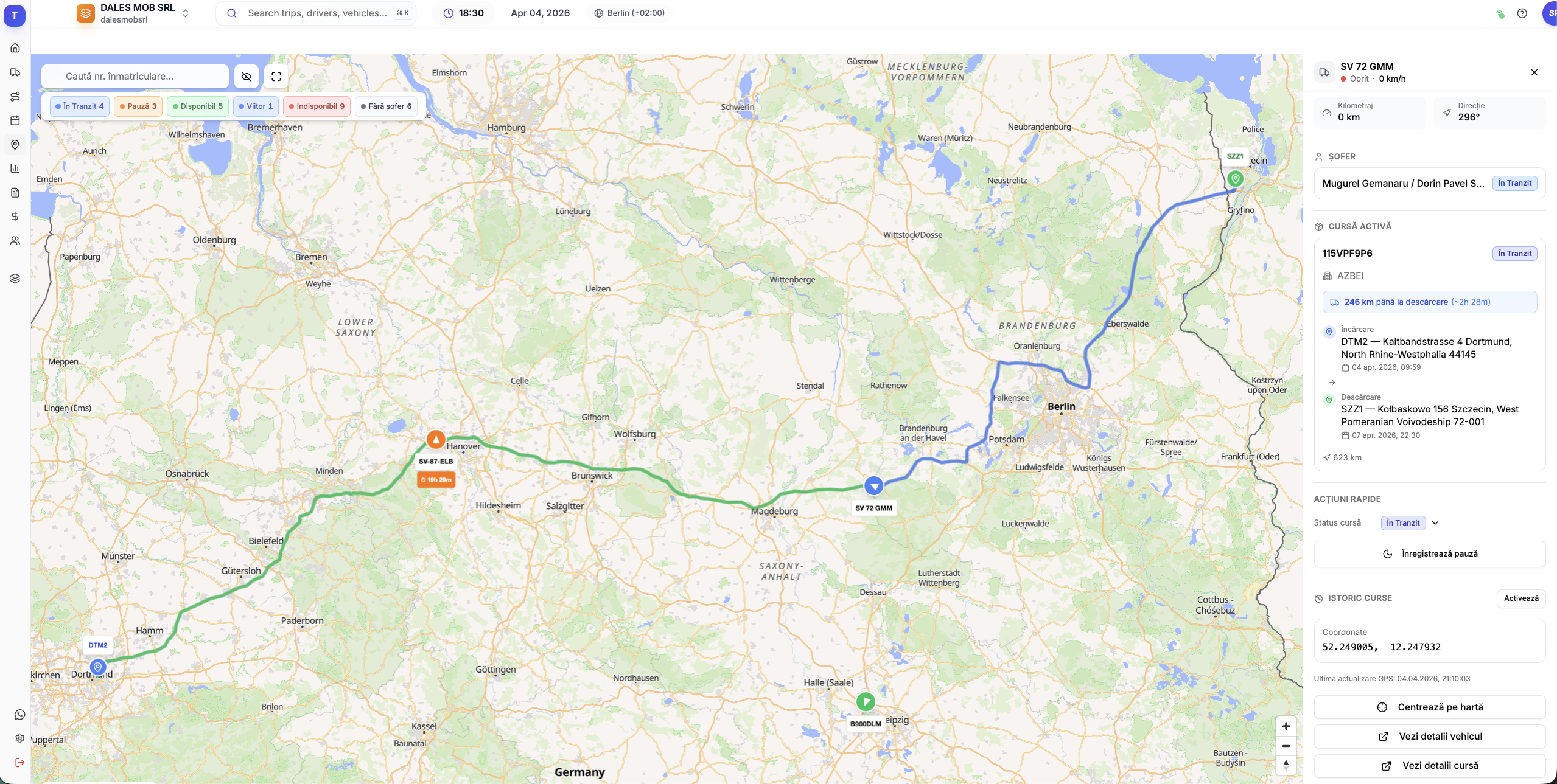 O hartă care reflectă ziua reală.