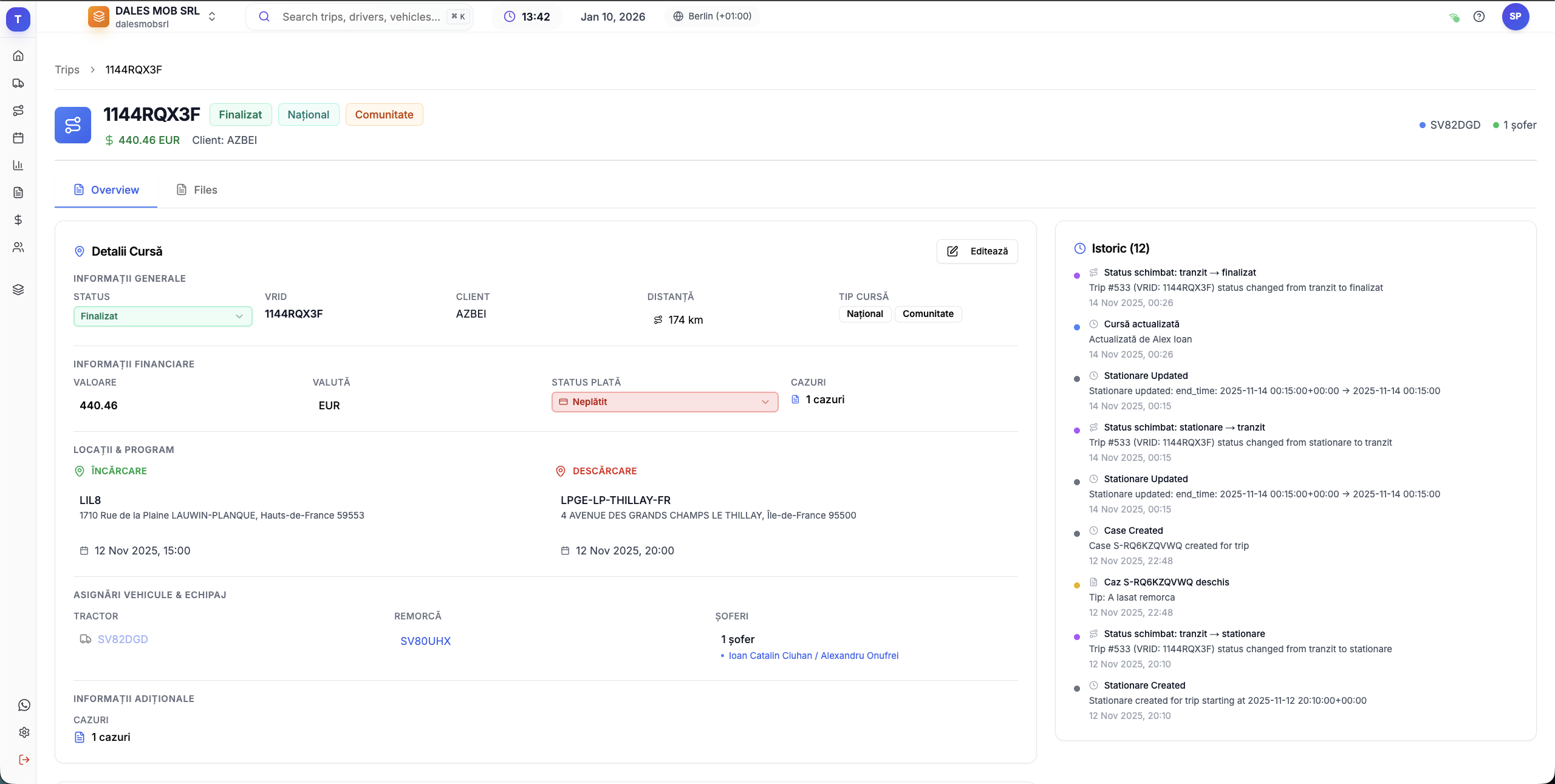 Prezentare Generală Cursă